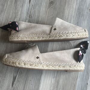 Kate Spade Grayson Beige Suede  Espadrilles Size 7